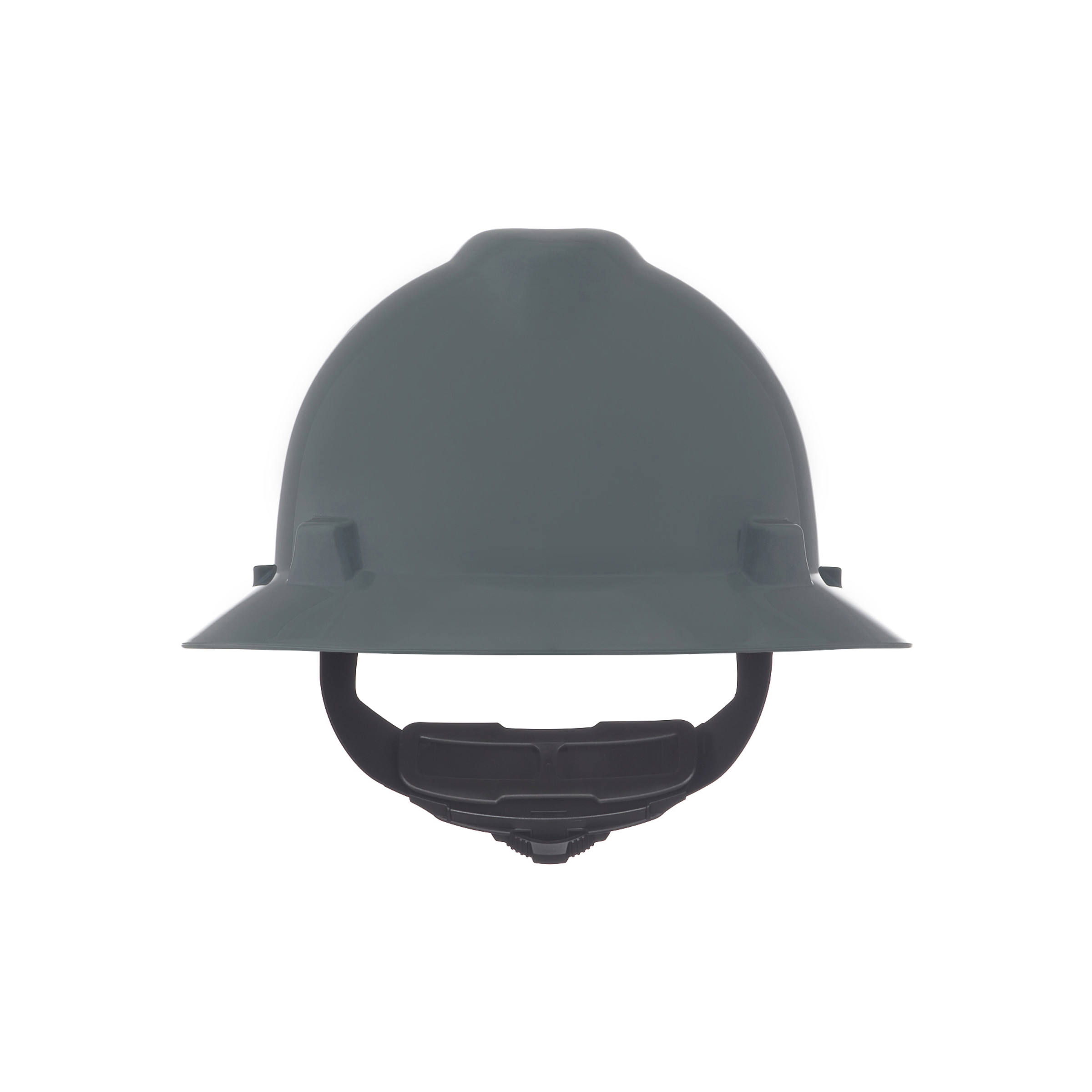 V-Gard Slotted Full-Brim Hat, Gray, w/Fas-Trac III Suspension